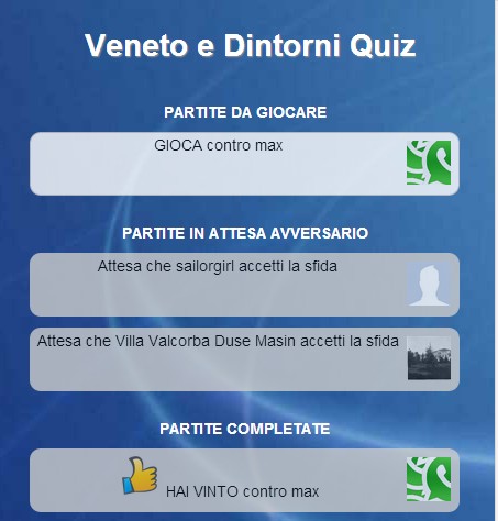 Veneto e Dintorni QUIZ, stile QUIZDUELLO